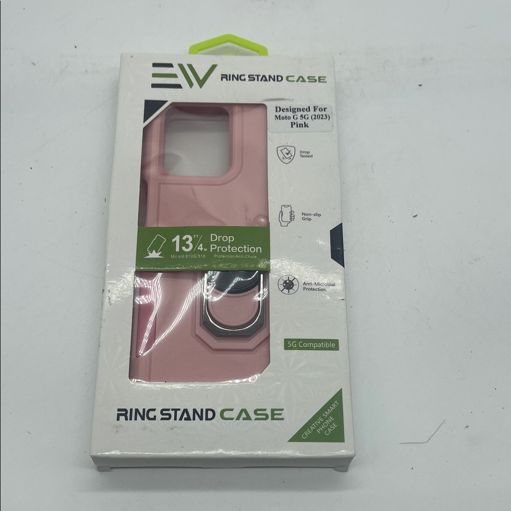Pink Ring Stand Case for Moto G 5G (2023)